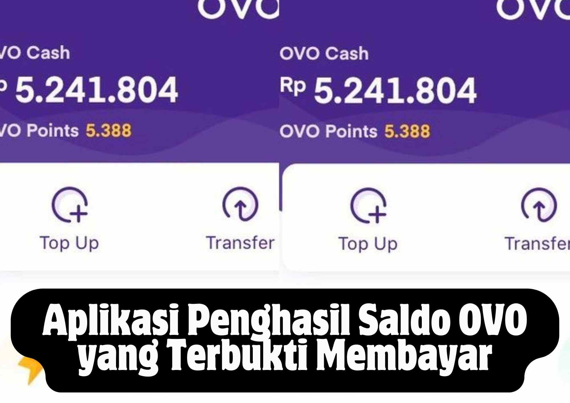 Aplikasi Penghasil Saldo OVO yang Terbukti Membayar